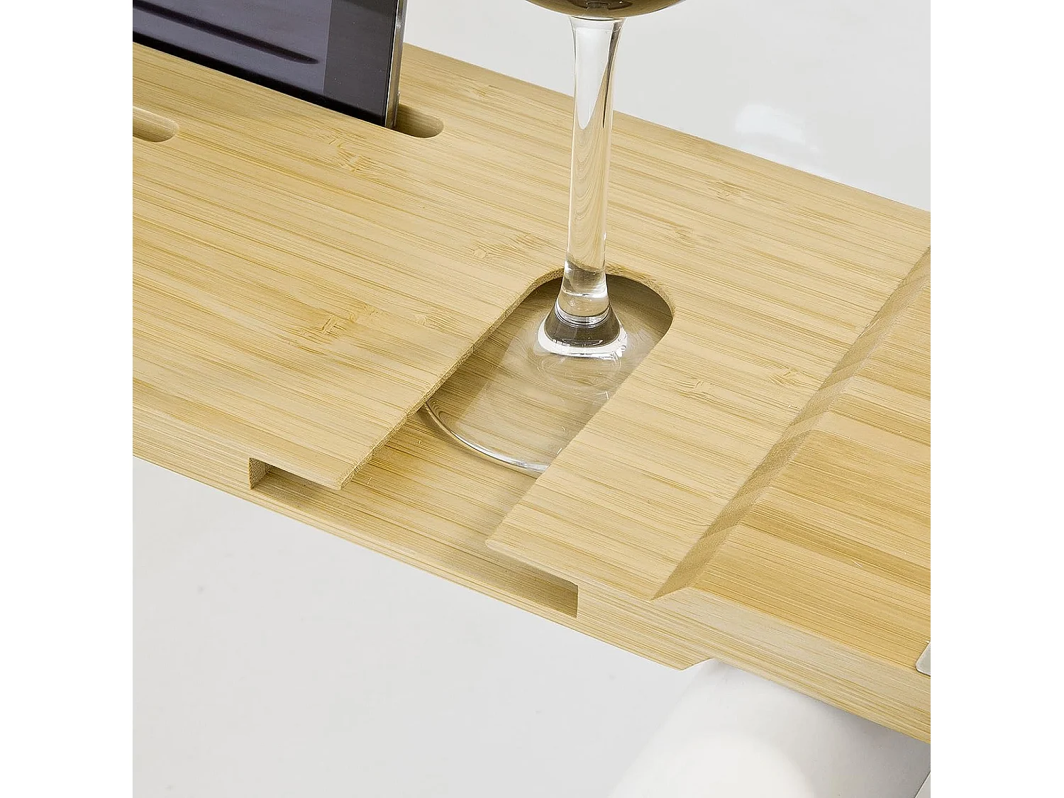 Pont de Baignoire en Bambou Porte savon et gel douche, Serviteur de baignoire, FRG104-N