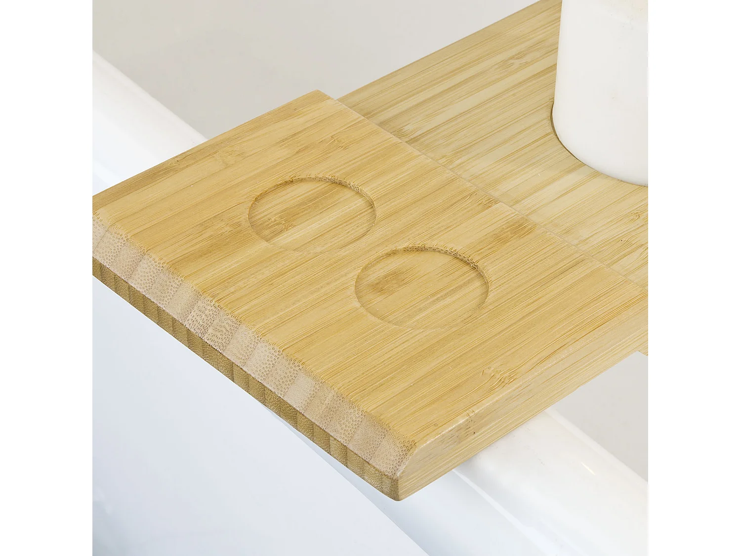 Pont de Baignoire en Bambou Porte savon et gel douche, Serviteur de baignoire, FRG104-N