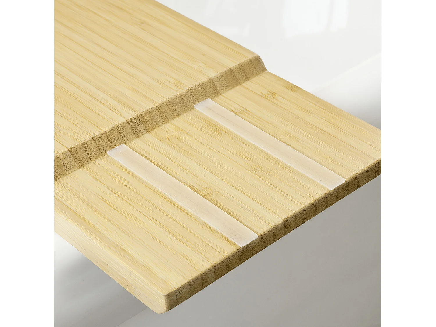 Pont de Baignoire en Bambou Porte savon et gel douche, Serviteur de baignoire, FRG104-N