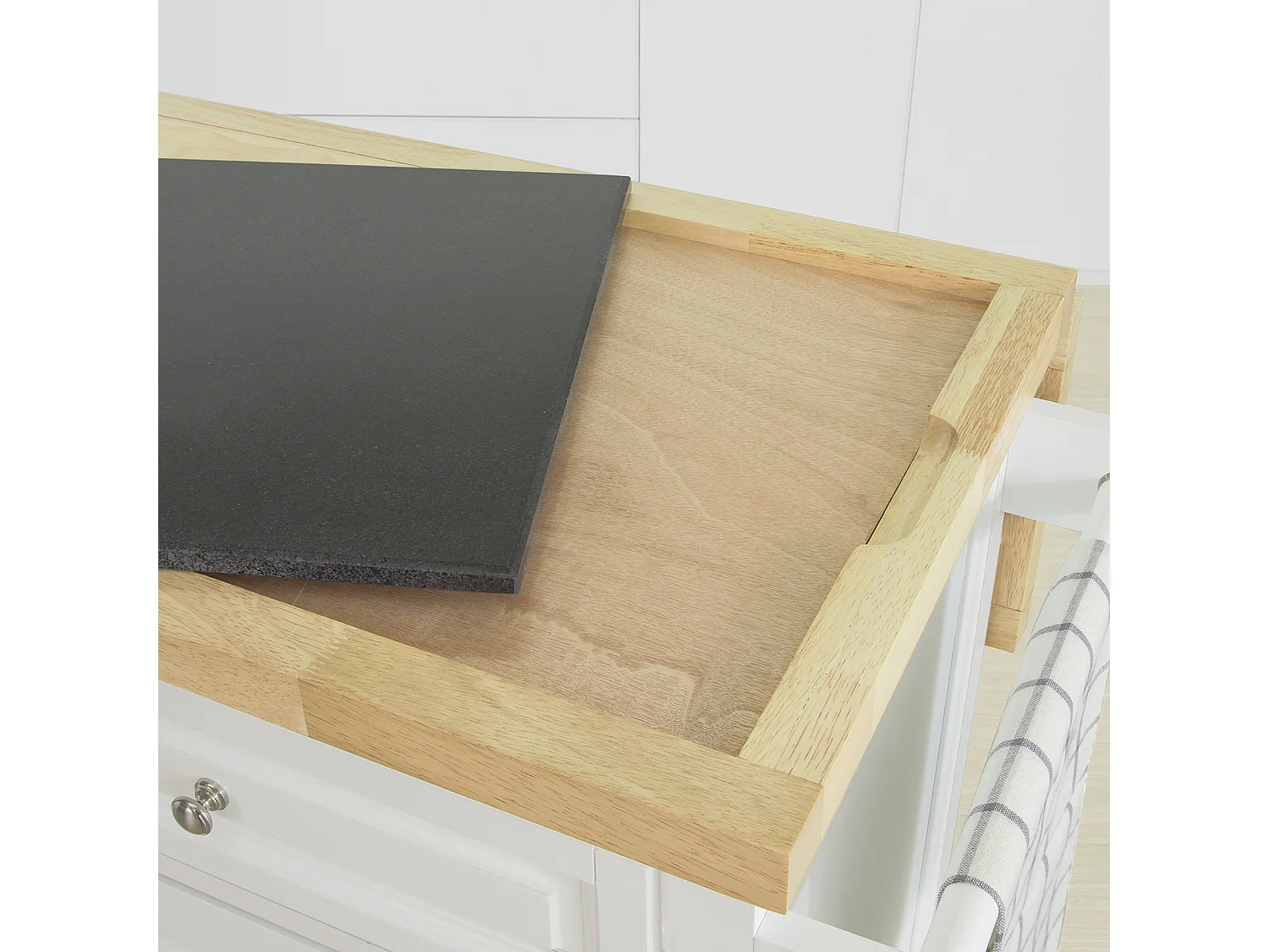 Desserte sur roulettes Meuble de Cuisine de Service Roulant, FKW84-WN