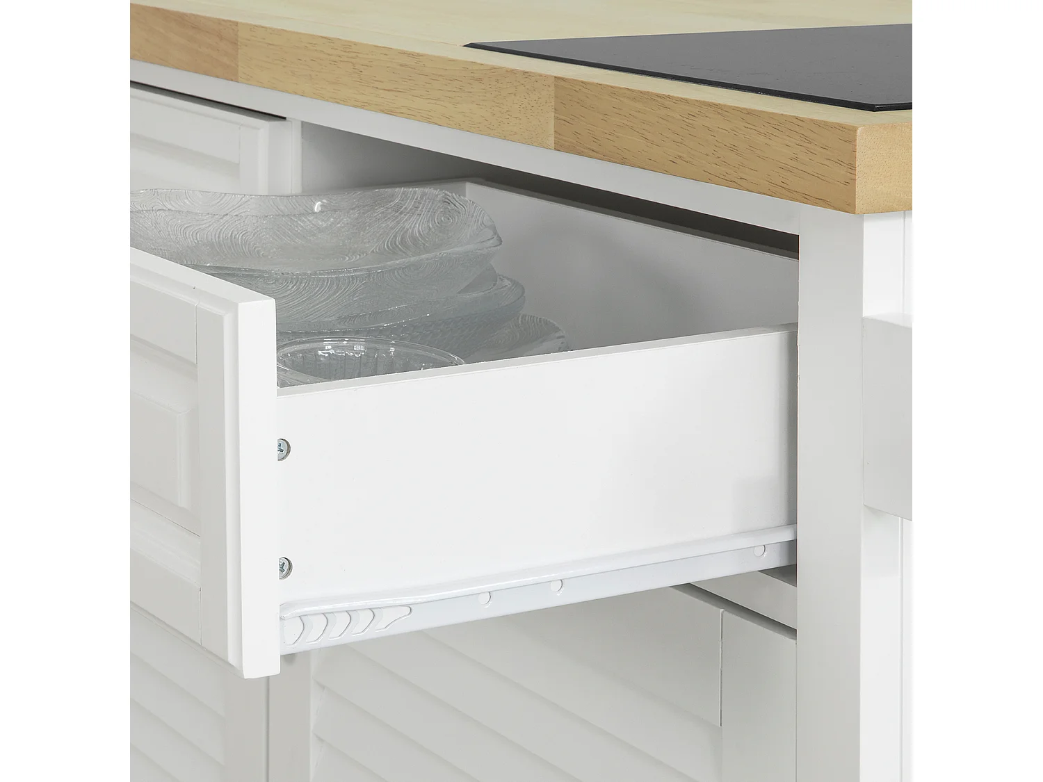 Desserte sur roulettes Meuble de Cuisine de Service Roulant, FKW84-WN