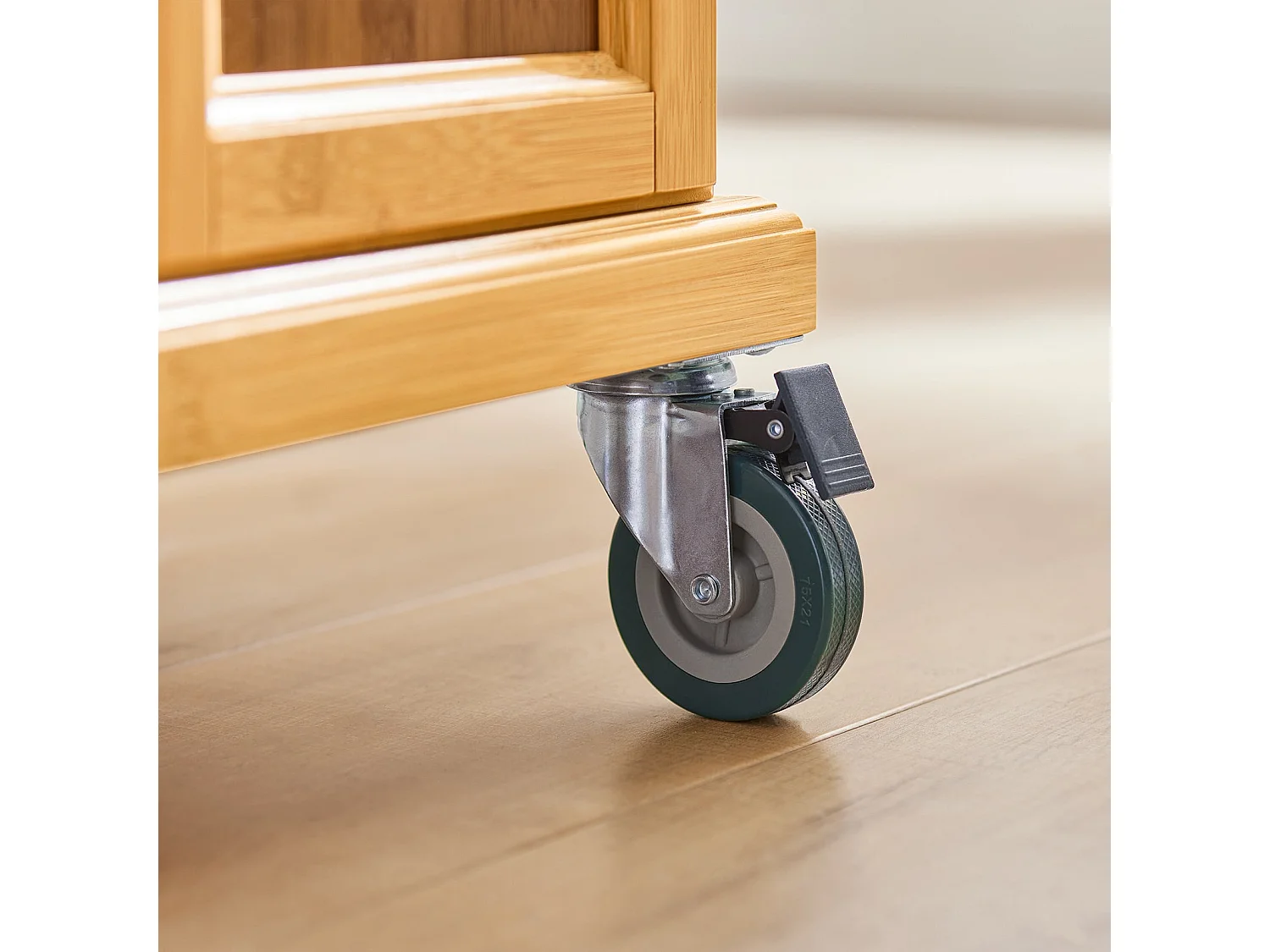 Carrito de Cocina con Piso de Acero,con Tablero Extensible, Carrito de Servir de bambú,L115 x P46 x H92cm FKW69-N SoBuy ES