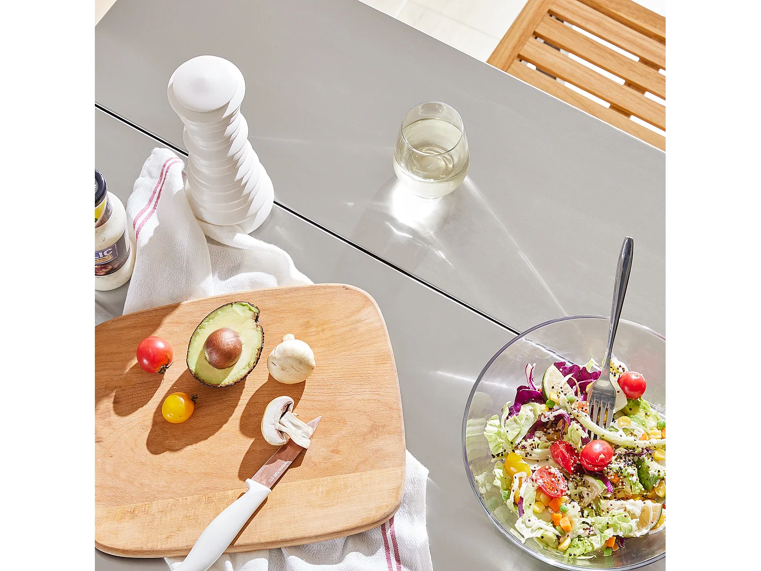 Desserte sur roulettes Meuble de Cuisine de Service Roulant en Bambou FKW69-N