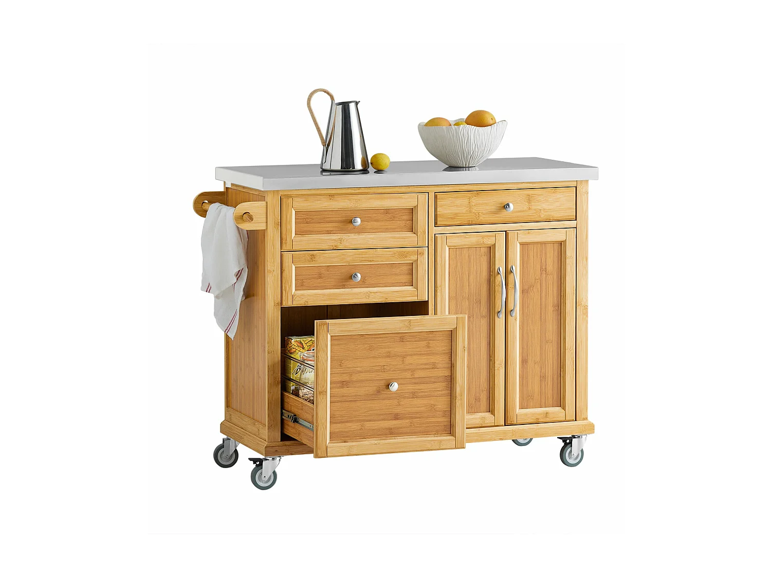 Kücheninsel FKW70-N 115 x 92 x 46 cm Natur