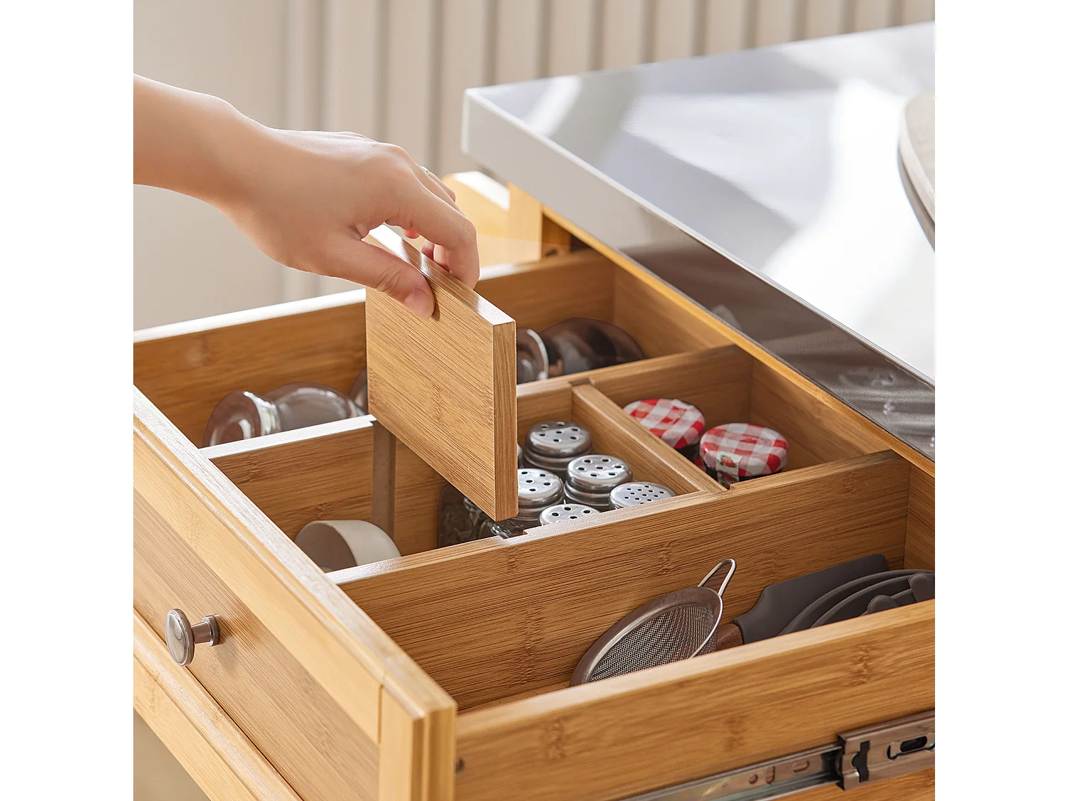 Kücheninsel FKW70-N 115 x 92 x 46 cm Natur