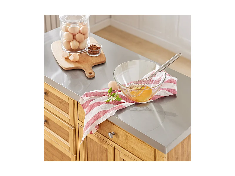 SoBuy FKW70-N Keukentrolley Keukeneiland Keukenwagen Keukenkast Gemaakt