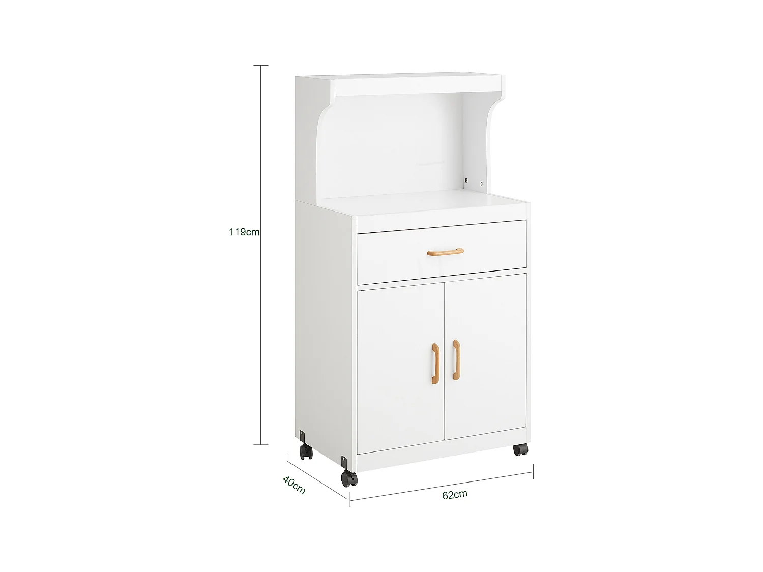 SoBuy FSB12-W Magnetronkast Keukenkast Magnetron Opslagruimte Lade Wit