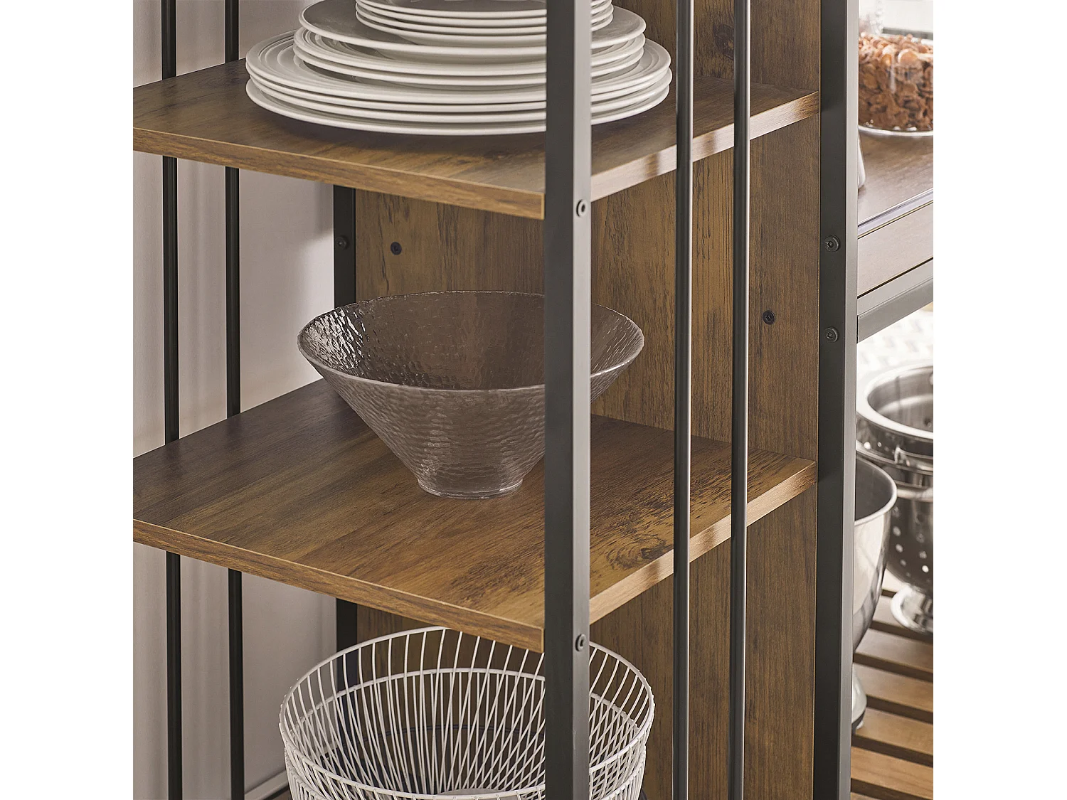 SoBuy armário de cozinha, carrinho de cozinha, carrinho de cozinha com rodas SVW18-F