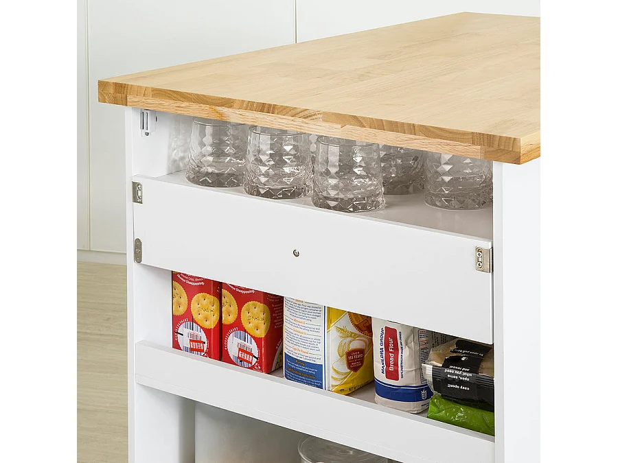 Kücheninsel FKW97-WN 108 x 96 x 60 cm Weiß