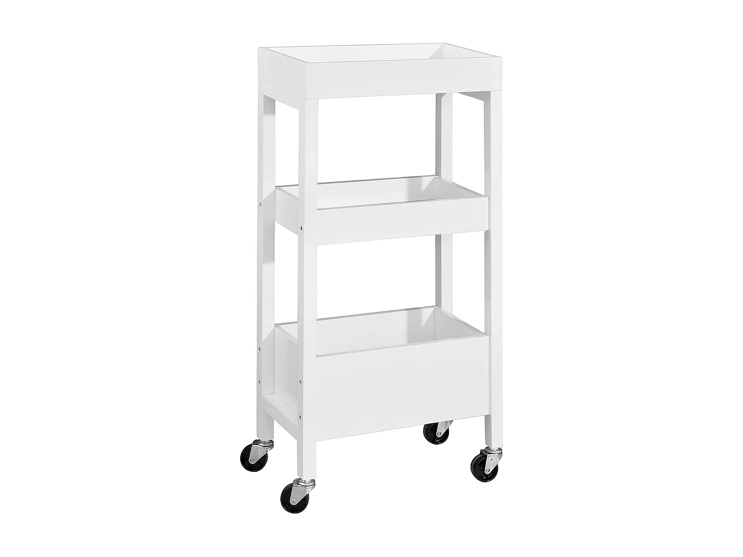 Tour de rangement Desserte Chariot de stockage en bois, FKW49-W