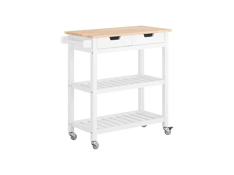 Carro de Almacenamiento, Carrito de Servir con 2 Cajones y 2 Estantes FKW68-WN SoBuy ES