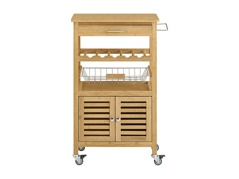 SoBuy armário de cozinha, carrinho de cozinha, carrinho de cozinha com rodas FKW53-N