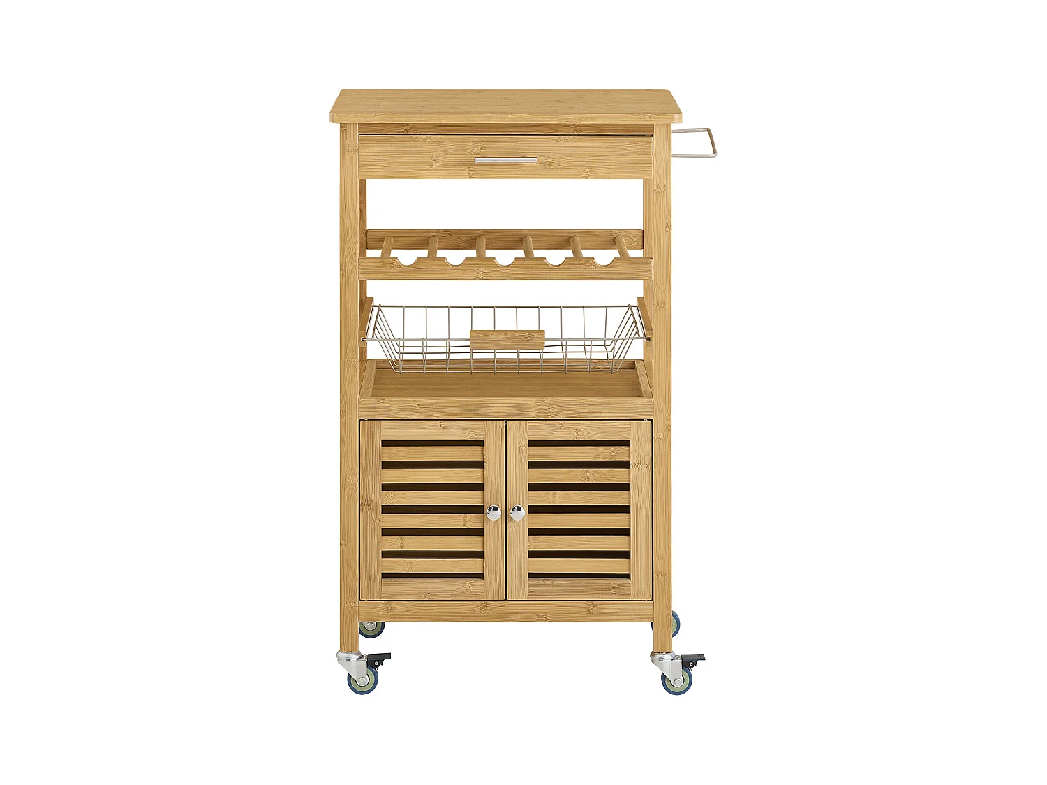 Desserte cuisine Table roulante en Bambou Chariot de cuisine, FKW53-N