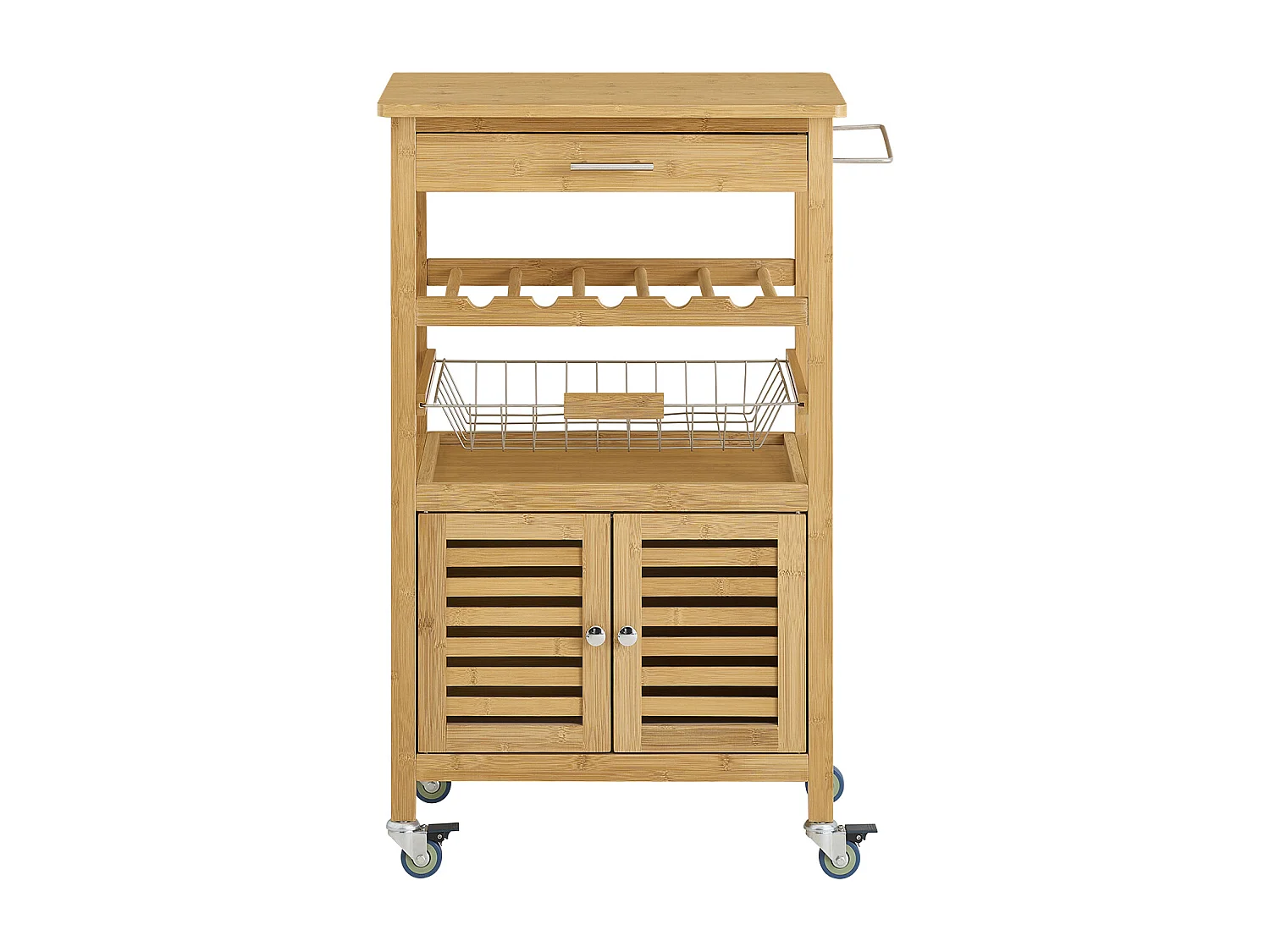 Desserte cuisine Table roulante en Bambou Chariot de cuisine, FKW53-N