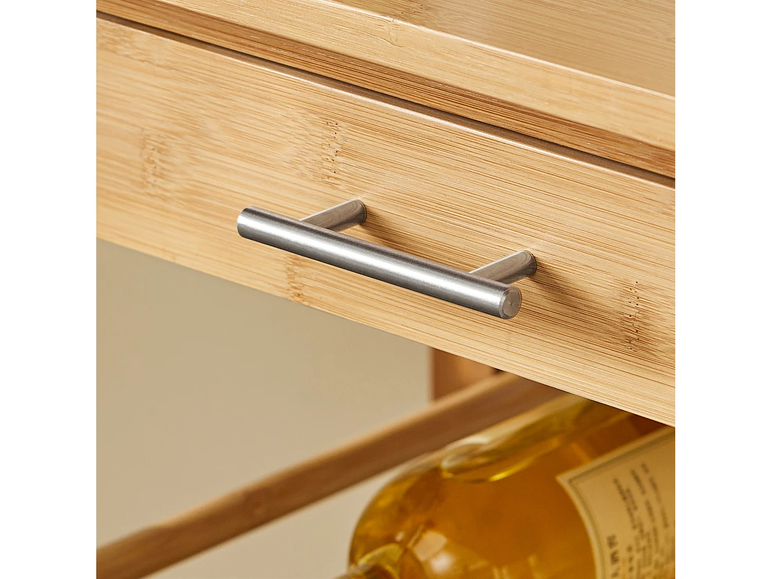 Desserte cuisine Table roulante en Bambou Chariot de cuisine, FKW53-N