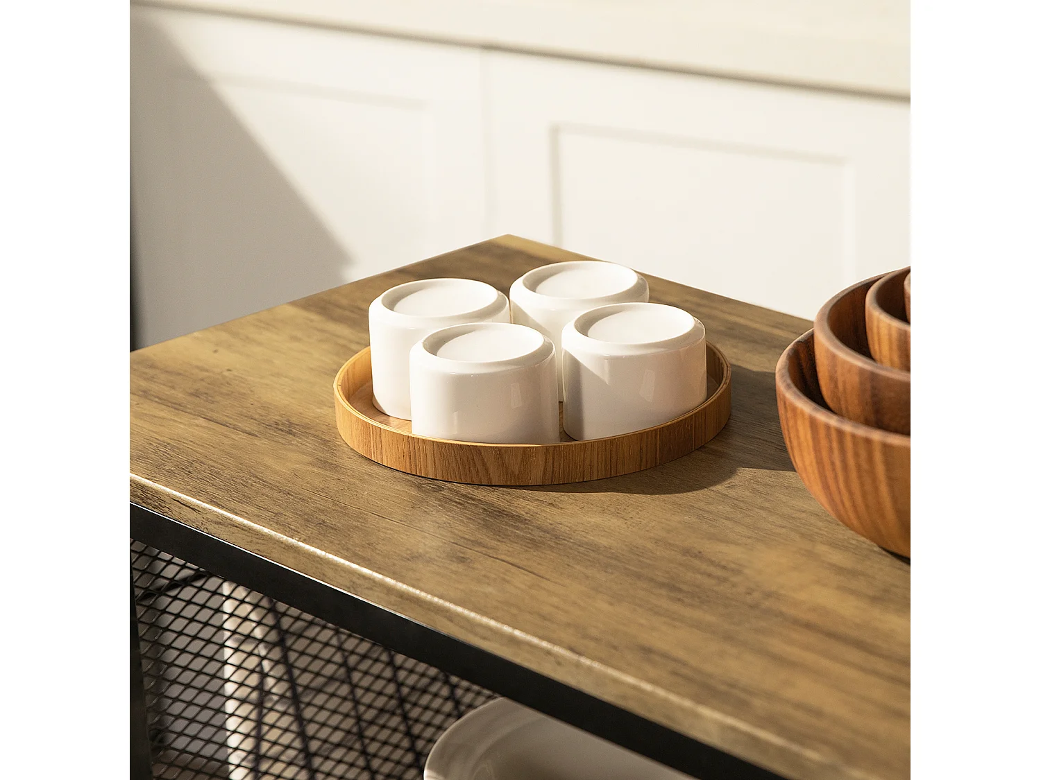 Servierwagen SVW05-N 80x 80 x 40 cm Natur