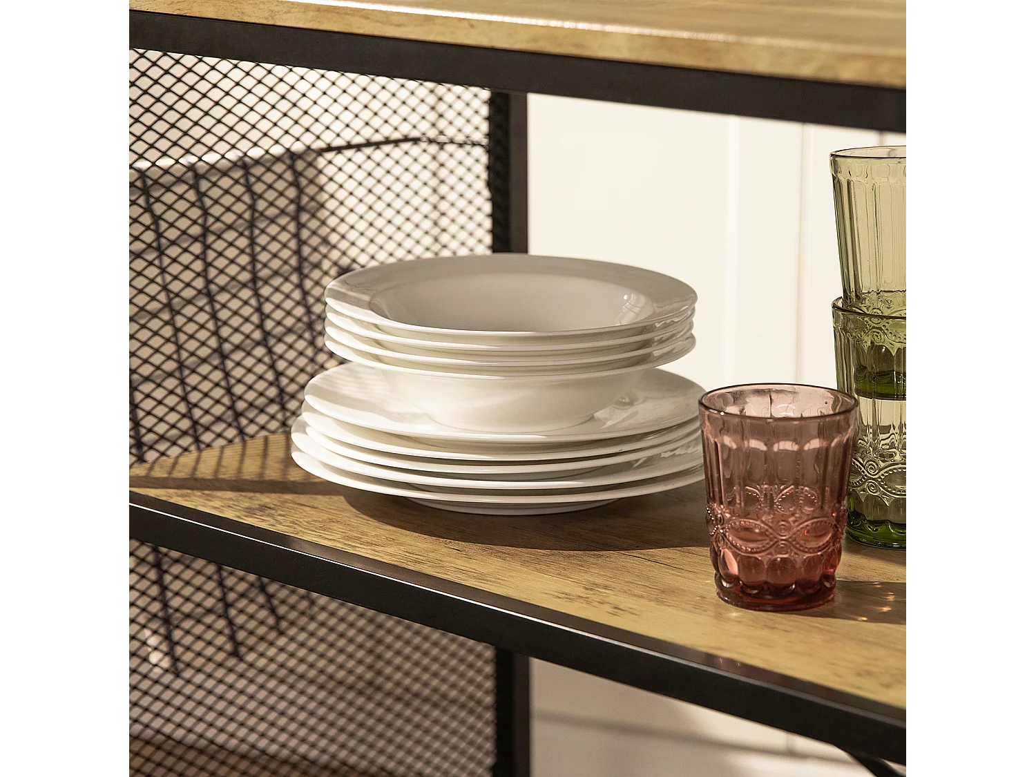 Servierwagen SVW05-N 80x 80 x 40 cm Natur