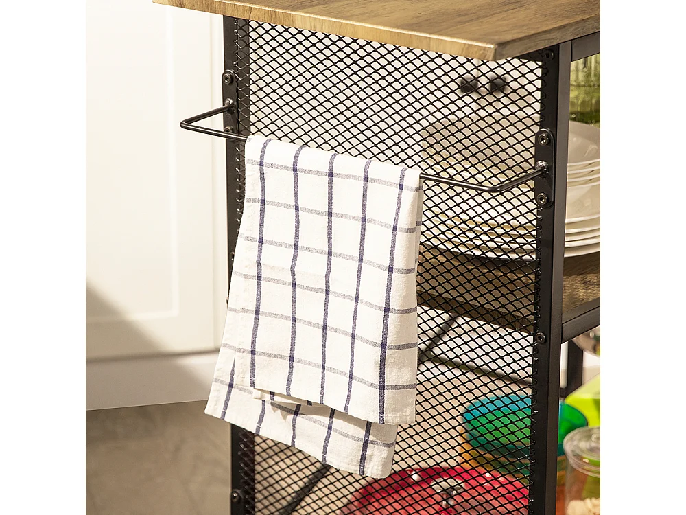 Carrito de Servicio Camarera con Ruedas con Estantes de 3 Niveles 80 x 40 x 80 cm SVW05-N SoBuy ES