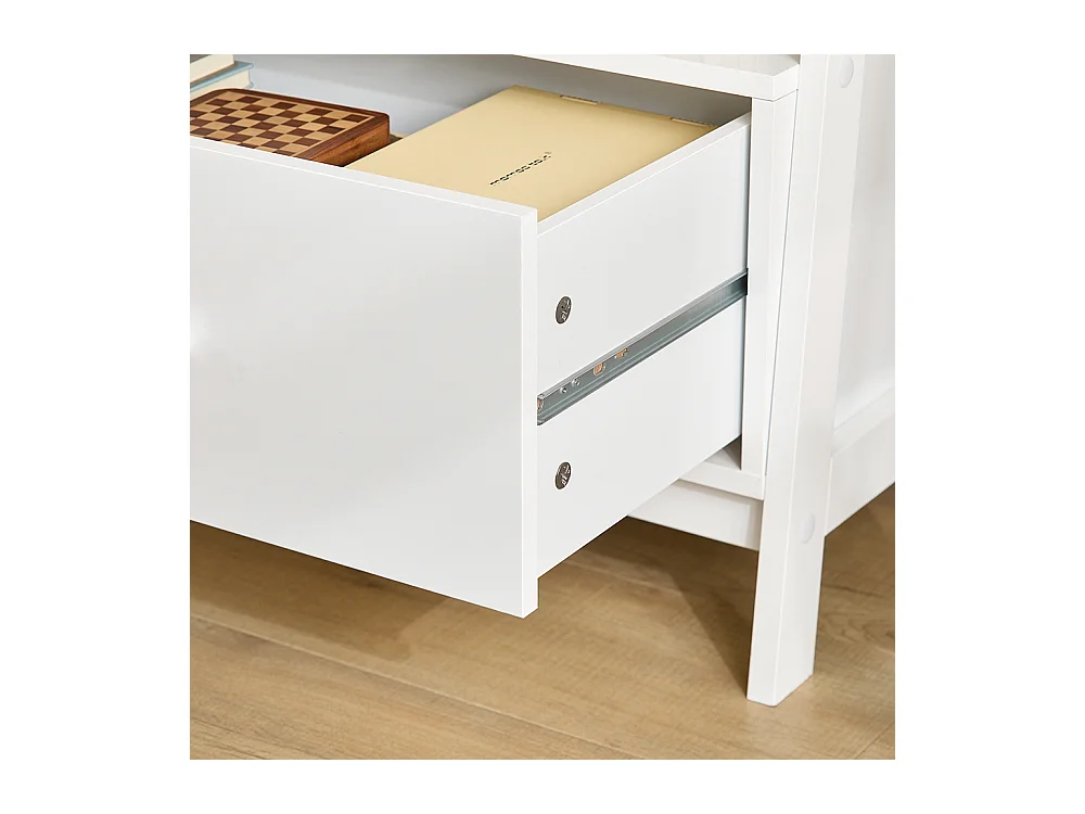 Regał z szufladą, półka drabinkowa FRG116-K-W