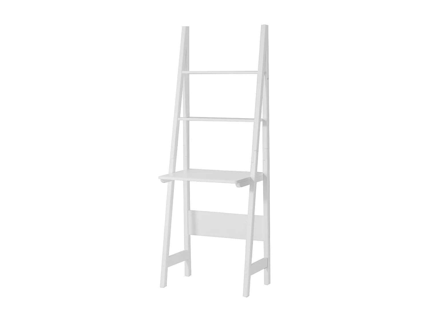 SoBuy FRG60-W Moderne Boekenkasten met Bureau - Tafel Bureau Bibliotheek Ladderplank