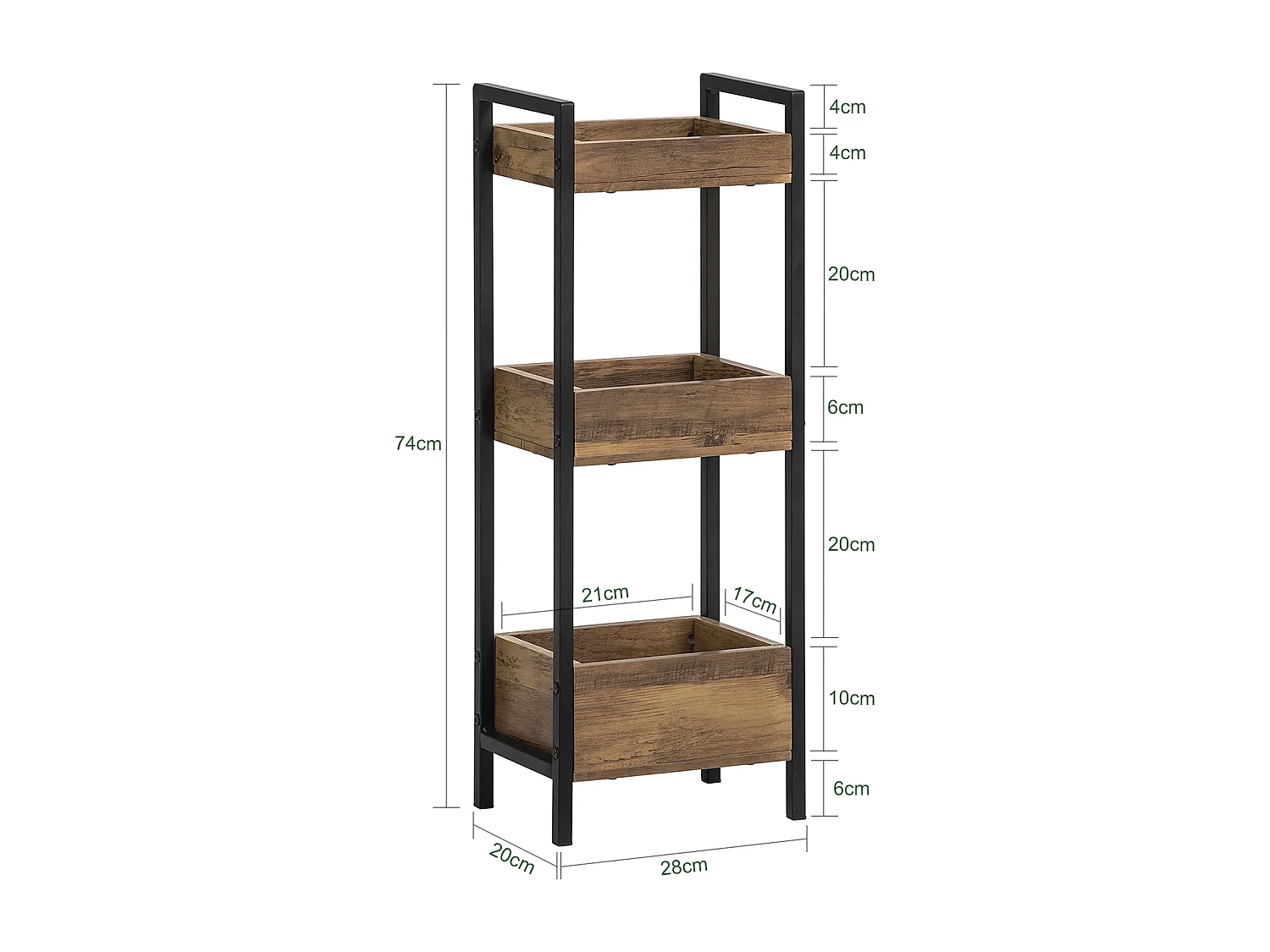 SoBuy biancheria bagno cesta bagno cesta biancheria Scaffale Bagno cesta scaffale mobili bagno salvaspazio marrone FRG226-F