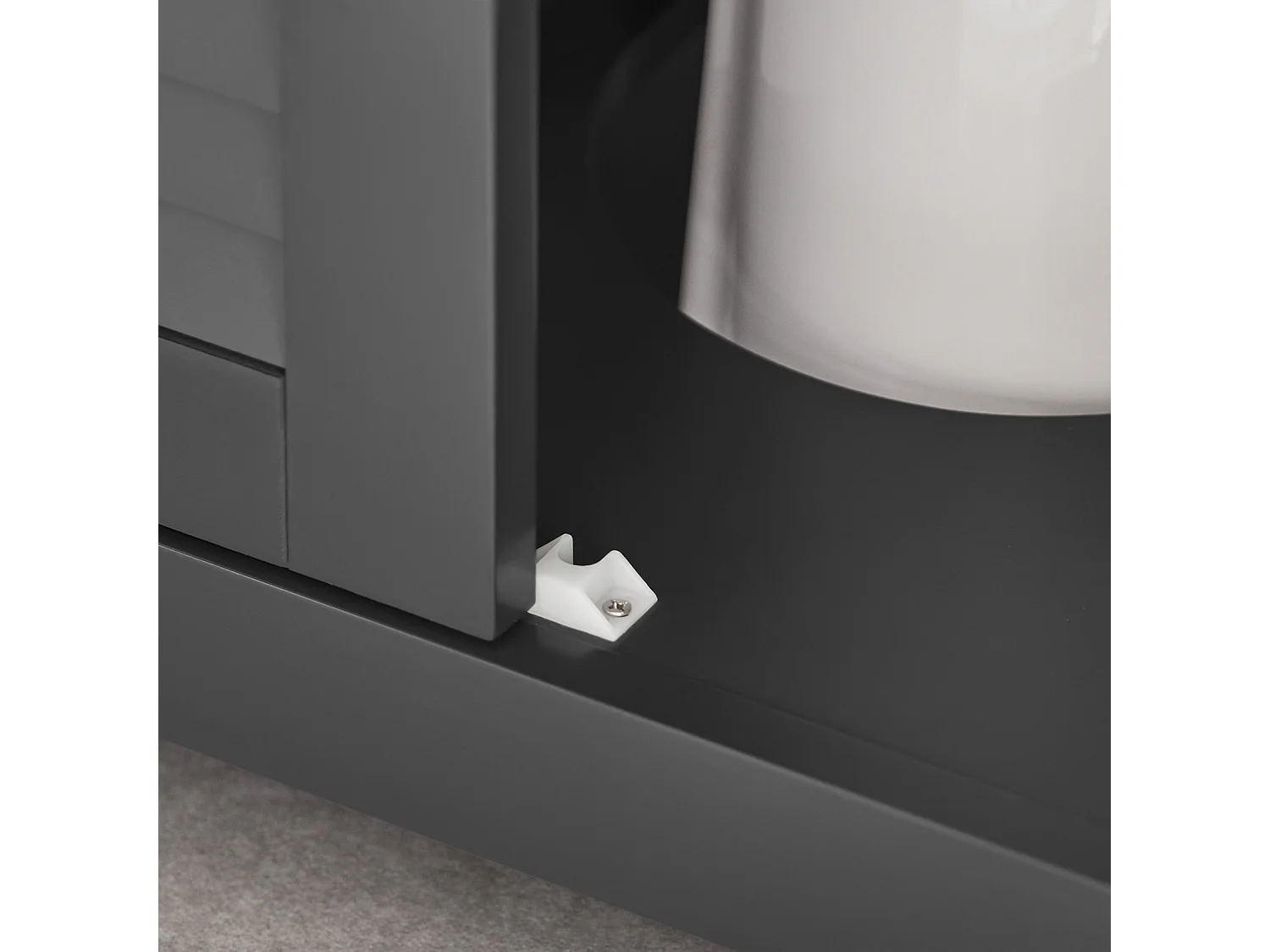 Meuble sous-Lavabo Meuble de Salle de Bain  - 2 Portes et 2 étages à l’intérieur -Gris, FRG237-II-DG