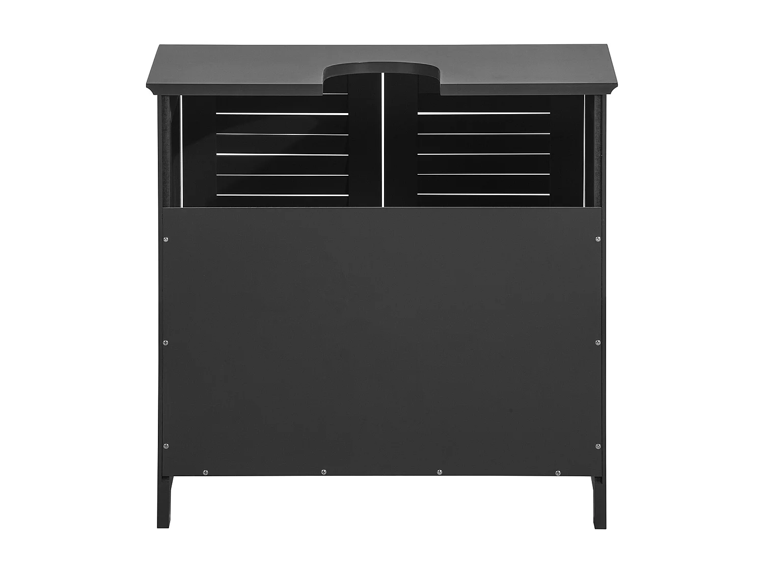 SoBuy FRG237-DG Wastafelmeubel Badkamermeubel - 2 deuren en 2 verdiepingen aan de binnenkant Grijs