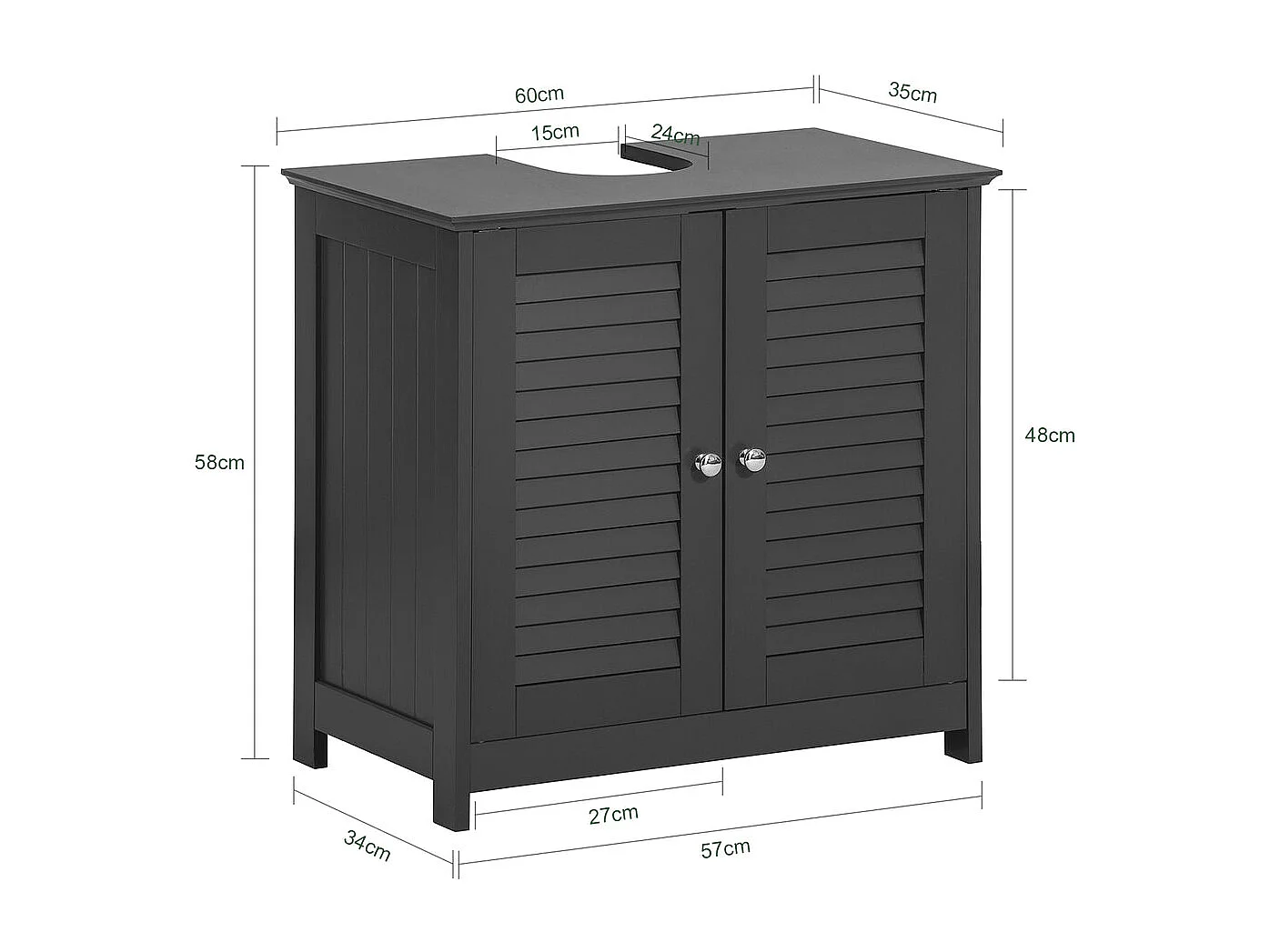 Szafka łazienkowa pod umywalkę FRG237-DG