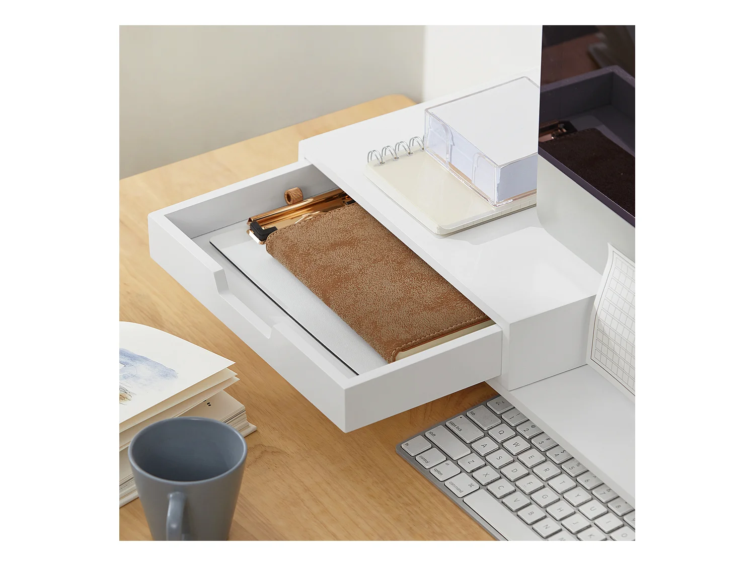 Monitorständer BBF04-W 107 x 11 x 22 cm Weiß