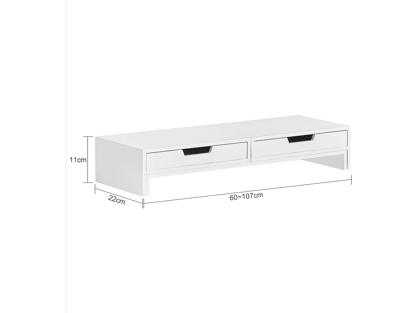 SoBuy BBF04-W Design Monitorverhoging voor 2 monitoren Monitorstandaard Schermstandaard Notebookstandaard