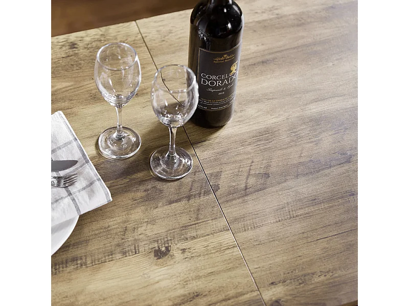 SoBuy FWT62-N klaptafel met 2 kleppen en 3 opslagplanken, Opvouwbare Keukentafel, Opklapbare Eettafel, Ruimtebesparend