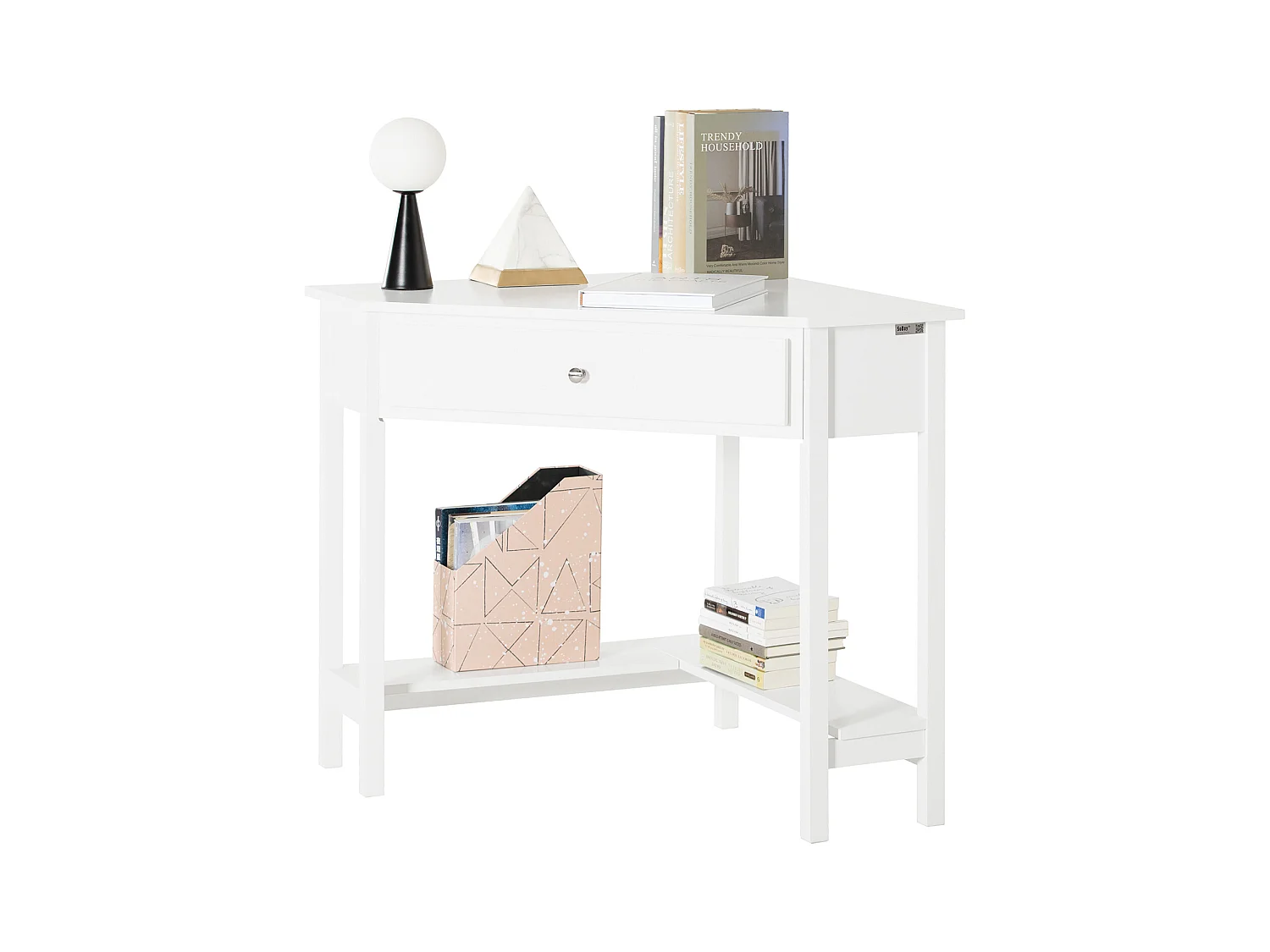 Table Bureau d'Angle Bureau informatique Secrétaire avec Tiroir Meuble Bas d'Entrée, FWT31-W