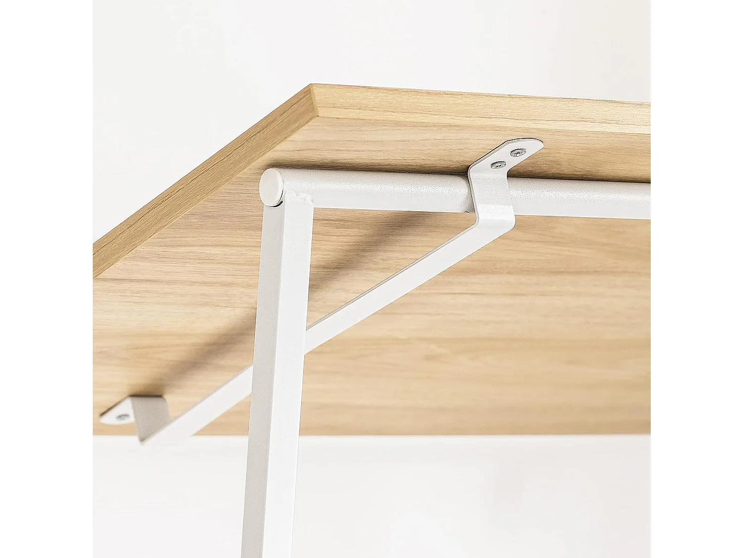 SoBuy Tavolino Pieghevole Tavoli Pieghevoli da Interno Tavolo Pieghevole Salvaspazio Scrivania Piccola Bianco FWT88-WN