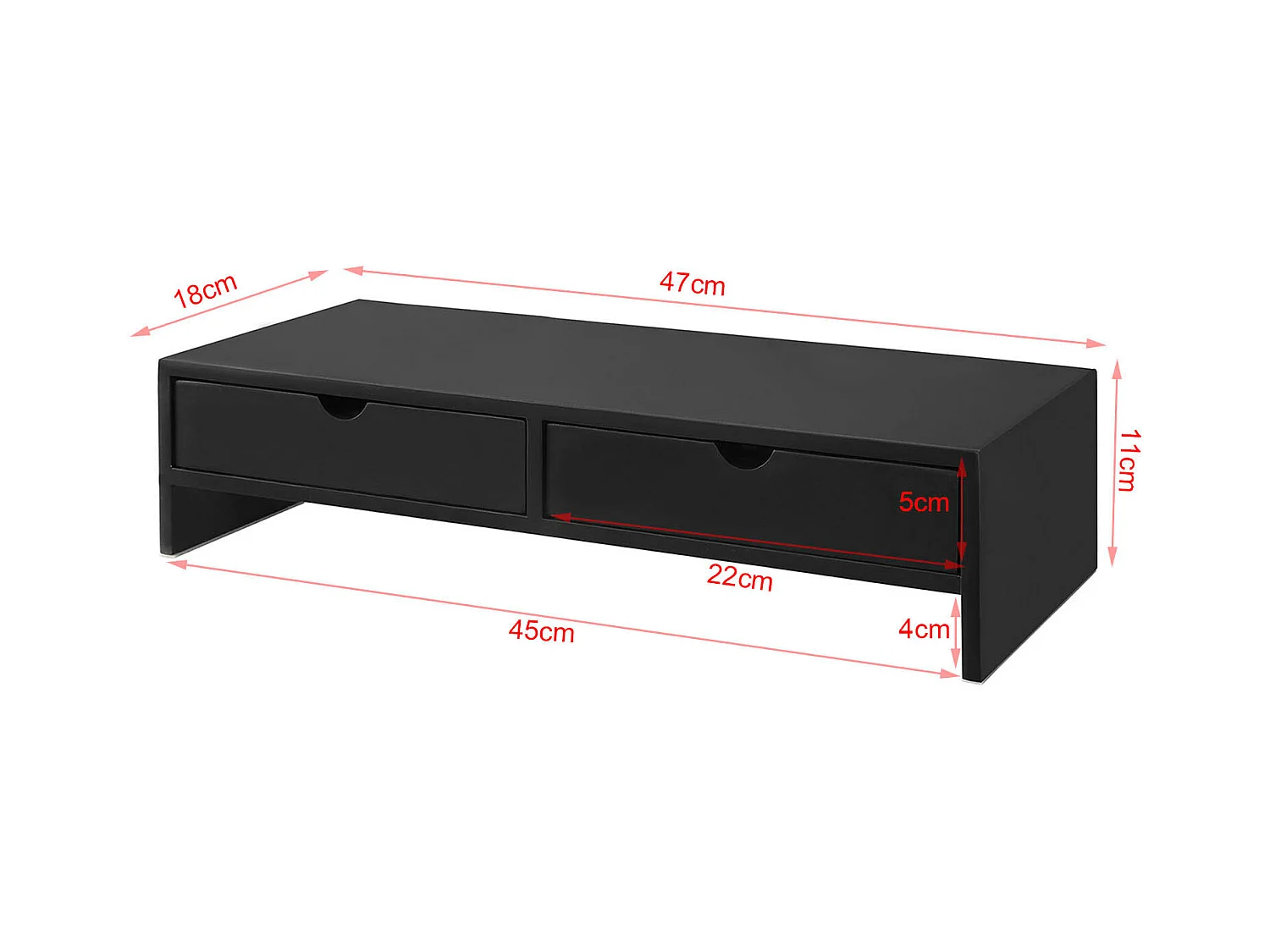 SoBuy BBF02-Sch Monitorstandaard Computerstandaard Bureau-organizer
