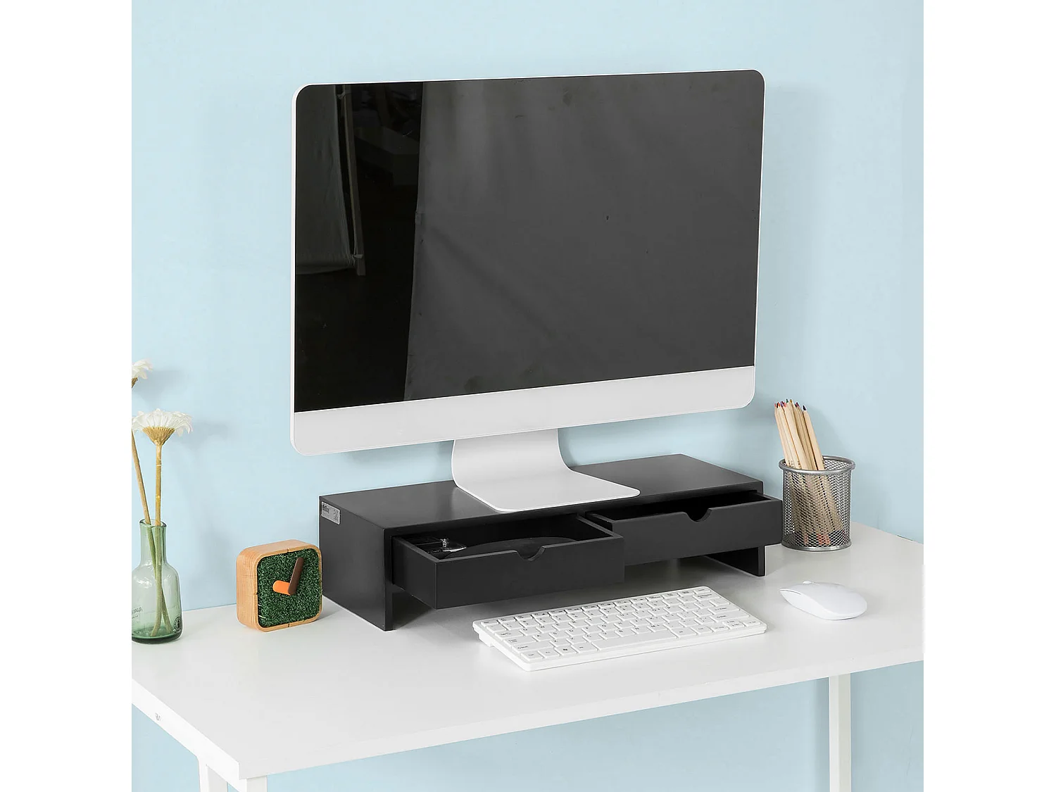 Réhausseur d'écran Support de Moniteur écran Ergonomique Support, BBF02-Sch