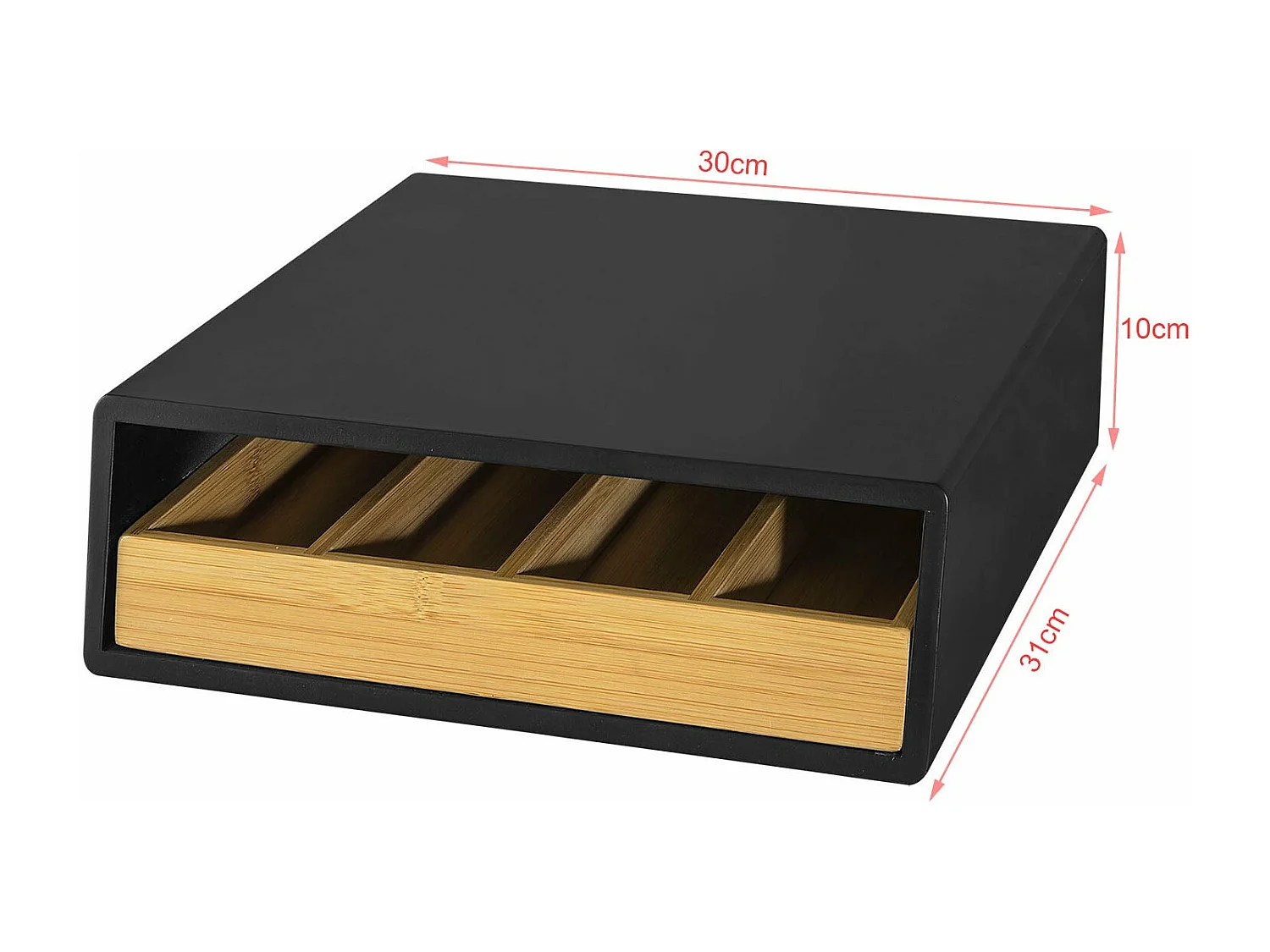 Boîte de Rangement à Tiroir pour Capsules de Thé et café Boîte à Capsules de Café, FRG280-Sch