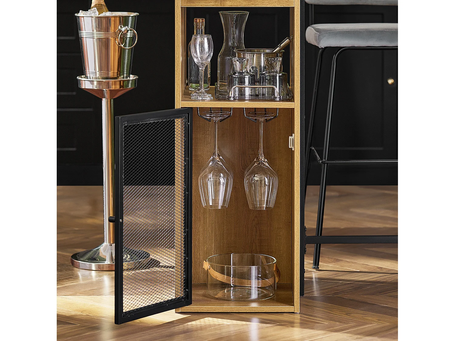 Bancone Bar Tavolo da pranzo Tavolo da balcone in design industriale, 110x50x105cm FWT97-PF SoBuy