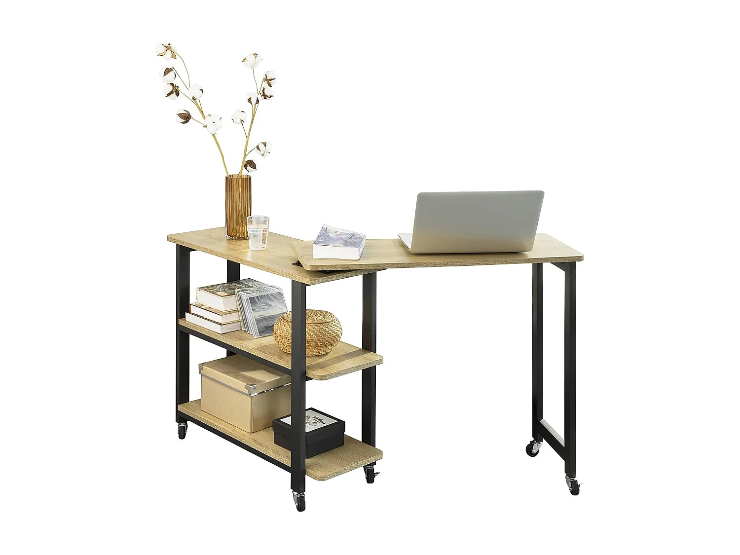 Schreibtisch FWT83-N 133 x 69 x 30 cm Natur