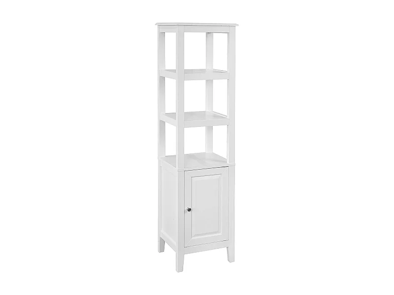 Meuble Colonne de Salle de Bain Armoire Toilette haute – Blanc, FRG205-W