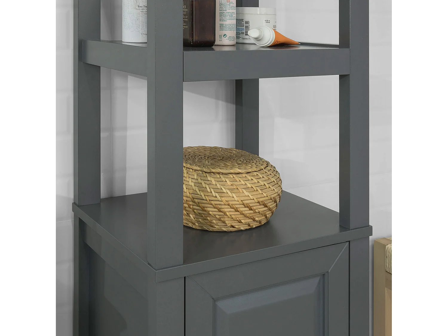 Meuble Colonne de Salle de Bain Armoire Toilette Haute, FRG205-DG