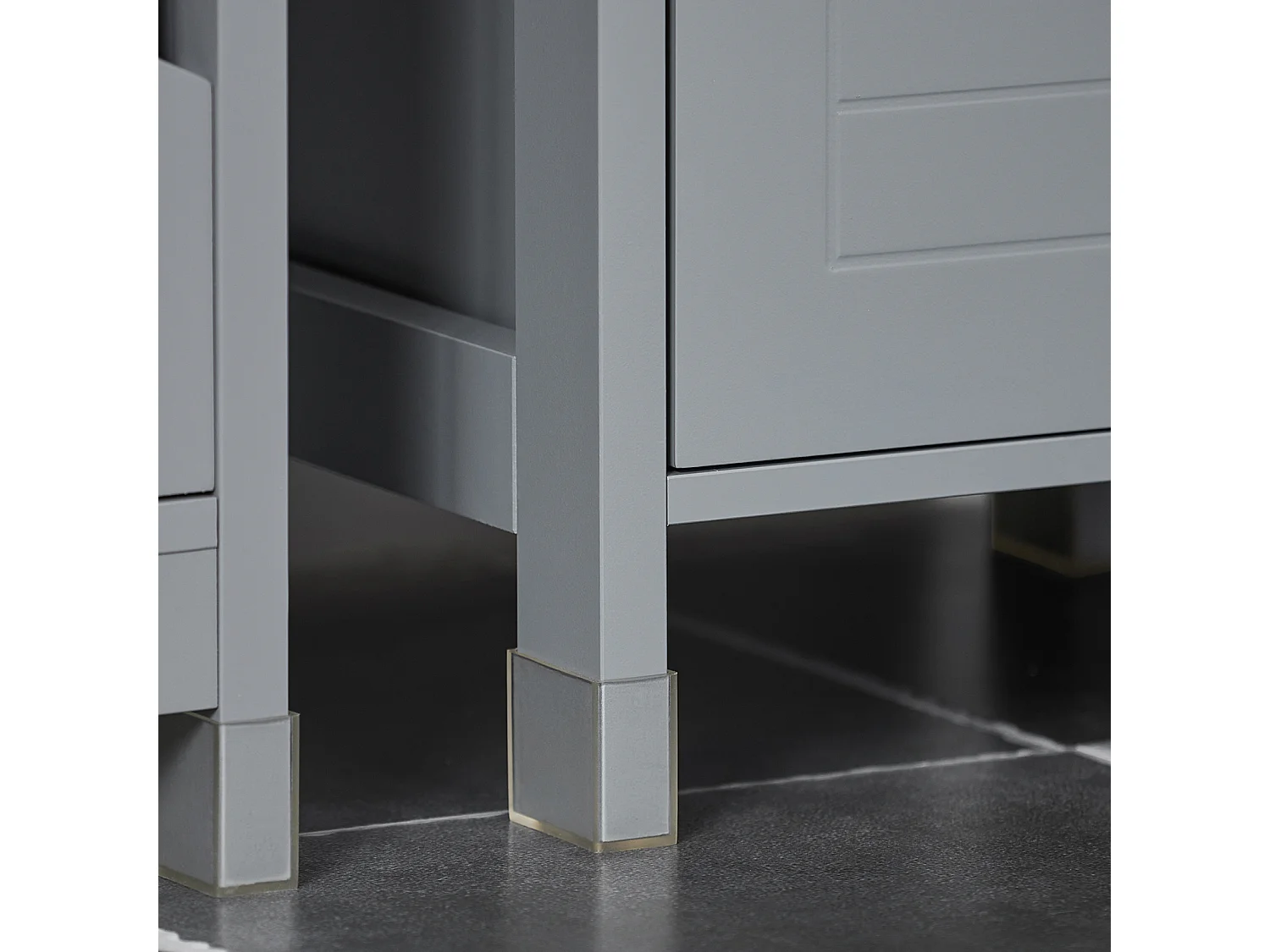 Mueble Columna de baño Armario para baño-1 estantes y 2 Cajones Gris Oscuro FRG127-SG SoBuy ES