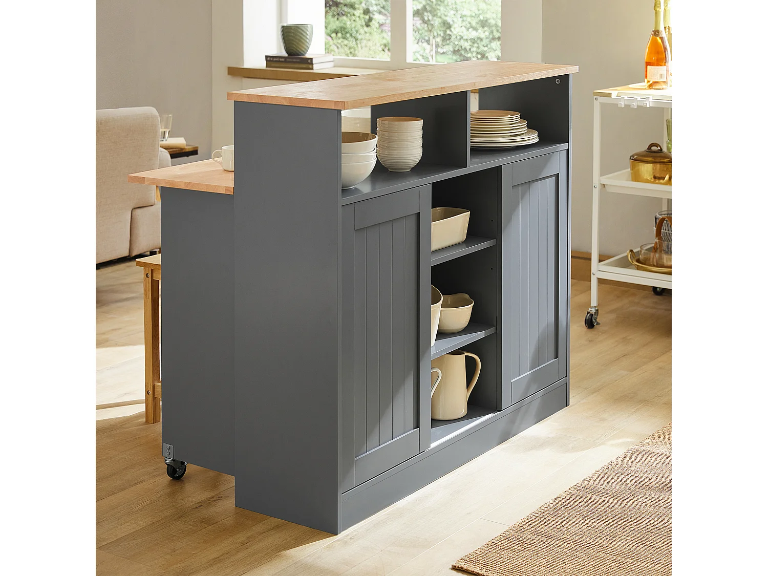 Buffet de Rangement Placard de Cuisine Ilot de Cuisine Armoire de Cuisine, FSB36-HG