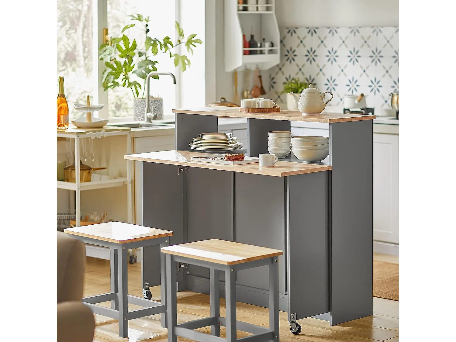 Buffet de Rangement Placard de Cuisine Ilot de Cuisine Armoire de Cuisine, FSB36-HG