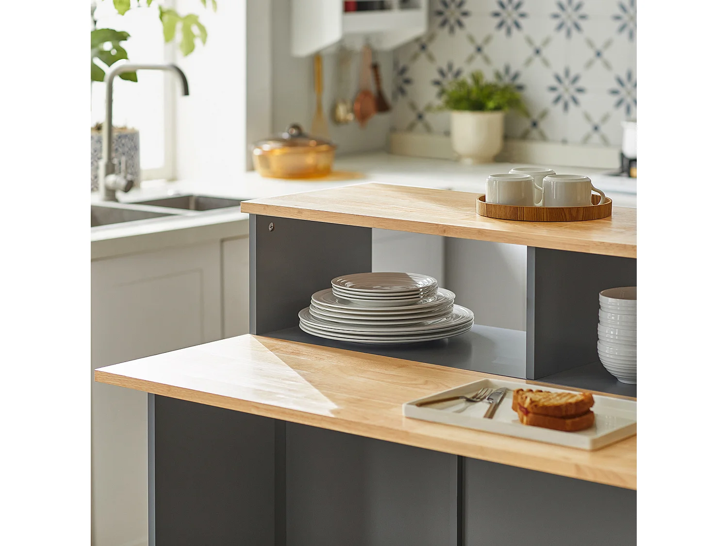 Buffet de Rangement Placard de Cuisine Ilot de Cuisine Armoire de Cuisine, FSB36-HG