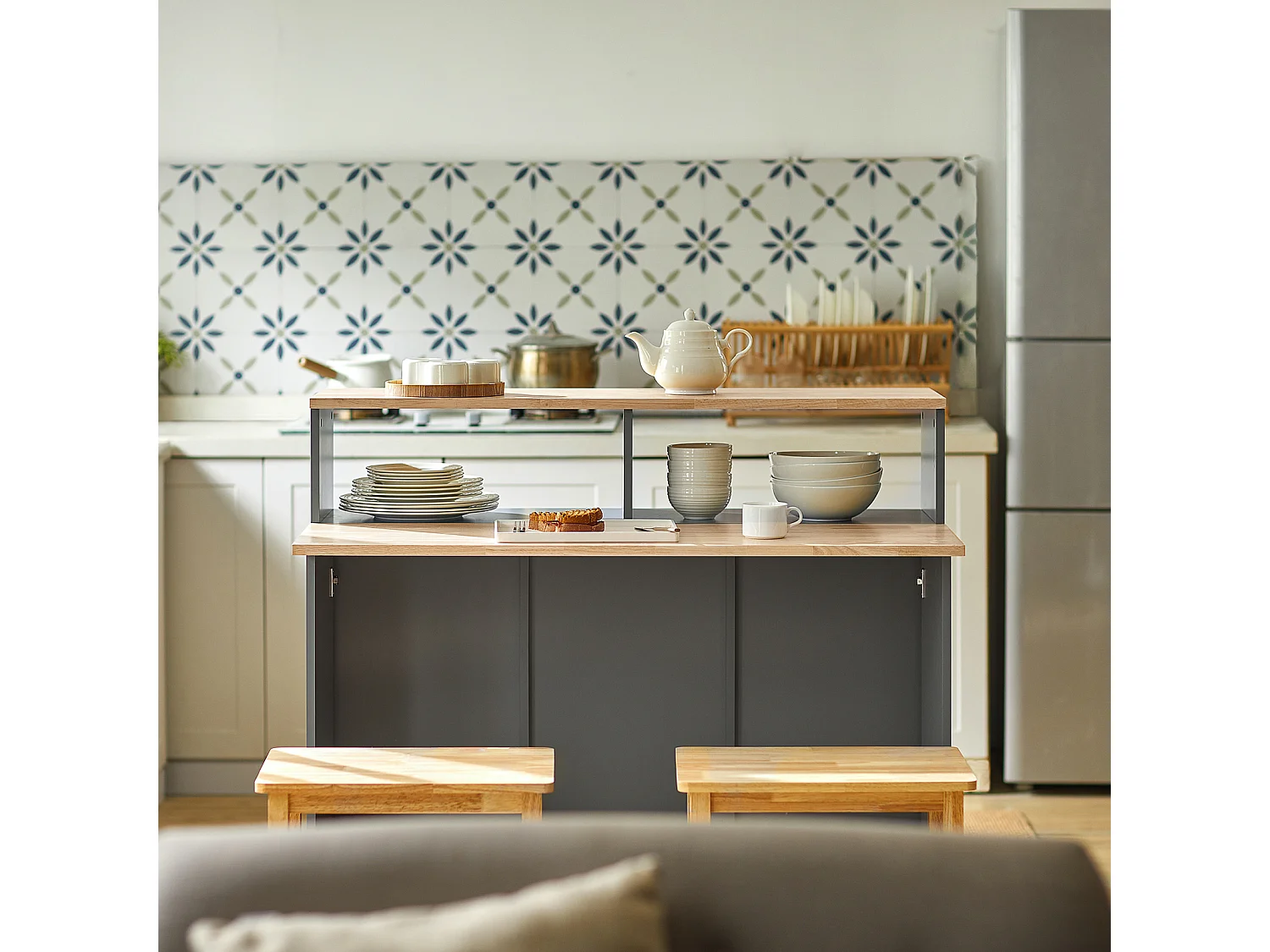 Buffet de Rangement Placard de Cuisine Ilot de Cuisine Armoire de Cuisine, FSB36-HG