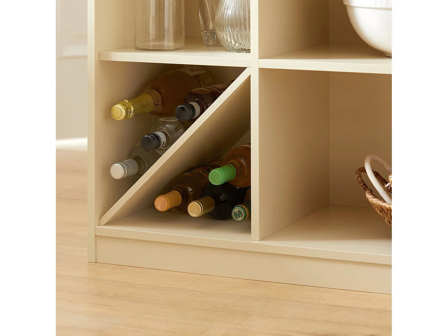 îlot Central de Cuisine Placard de Cuisine Buffet de Rangement Armoire Multi-rangements , KNL04-MI