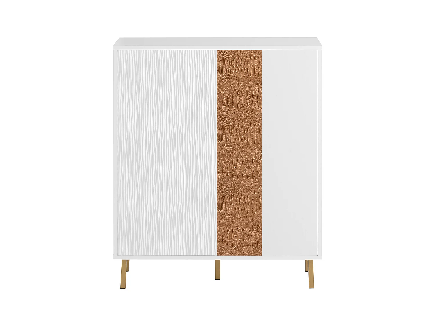Buffet Placard Armoire Multi-rangements, Meuble de Rangement Double Portes sur Pieds, FSB70-W
