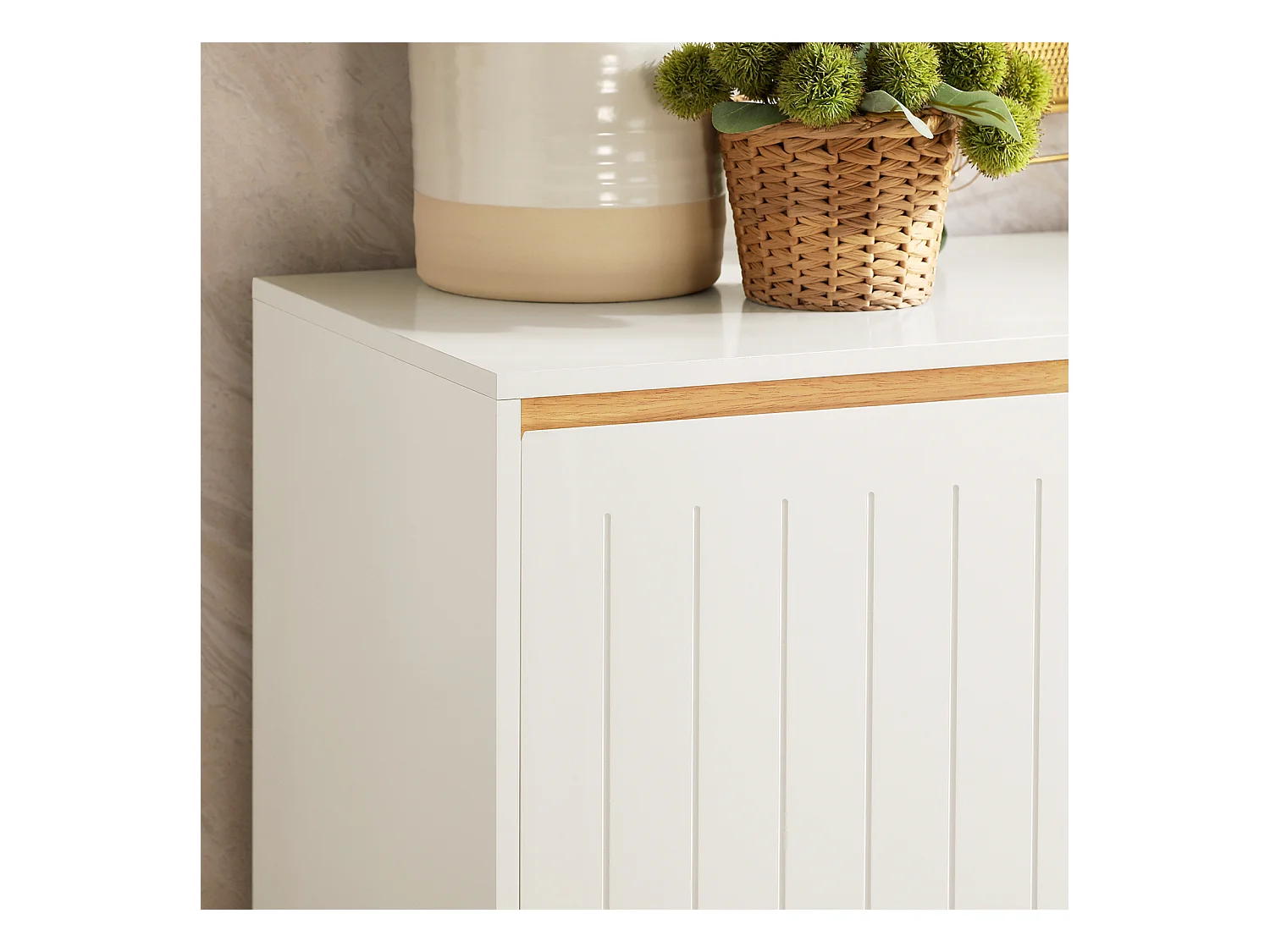 Sideboard FSB75-WN 120 x 90 x 40 cm Weiß