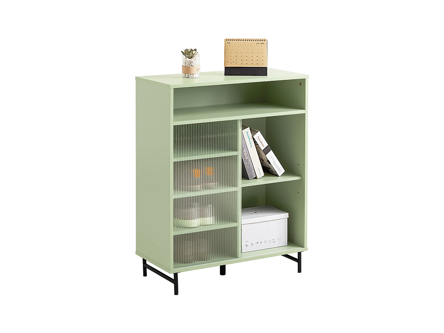 Meuble d'entrée, Meuble de Rangement, Meuble à Chaussures, Buffet, Commode à Chaussures, FSB61-GR