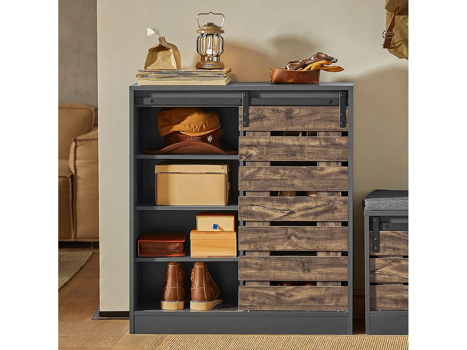 Meuble de Rangement à Chaussures Armoire à Chaussures Commode à Chaussures, FSB65-HG